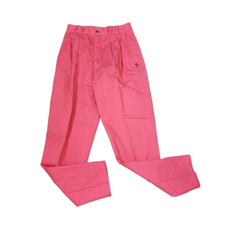 Vintage 1980s Pleated High Waist Mom Pants Womens Size M Pink